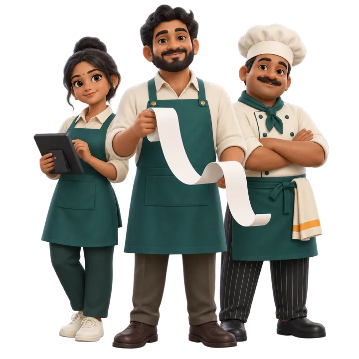 Clay figures of the DukaanKit team ready to help